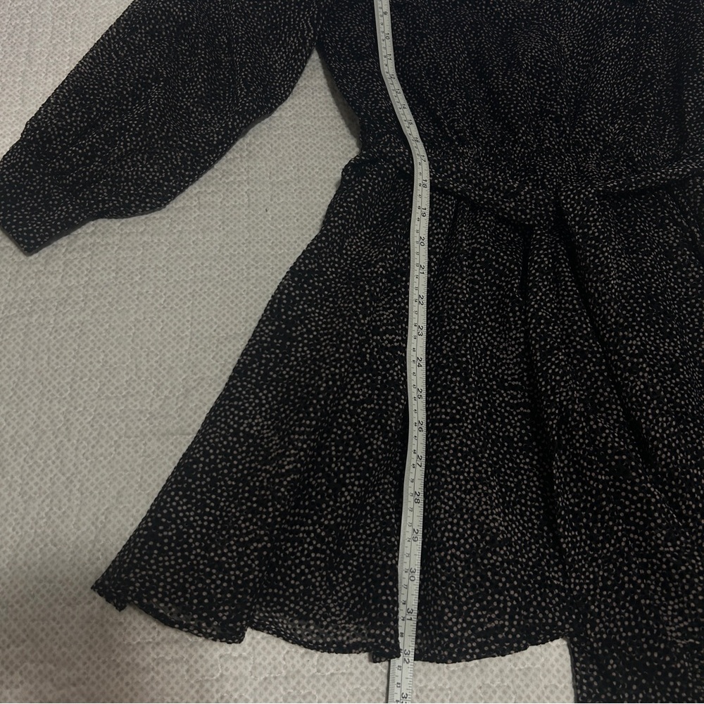 Dynamite Flocked Polka Dot Textured Dress - Picture 5 of 8